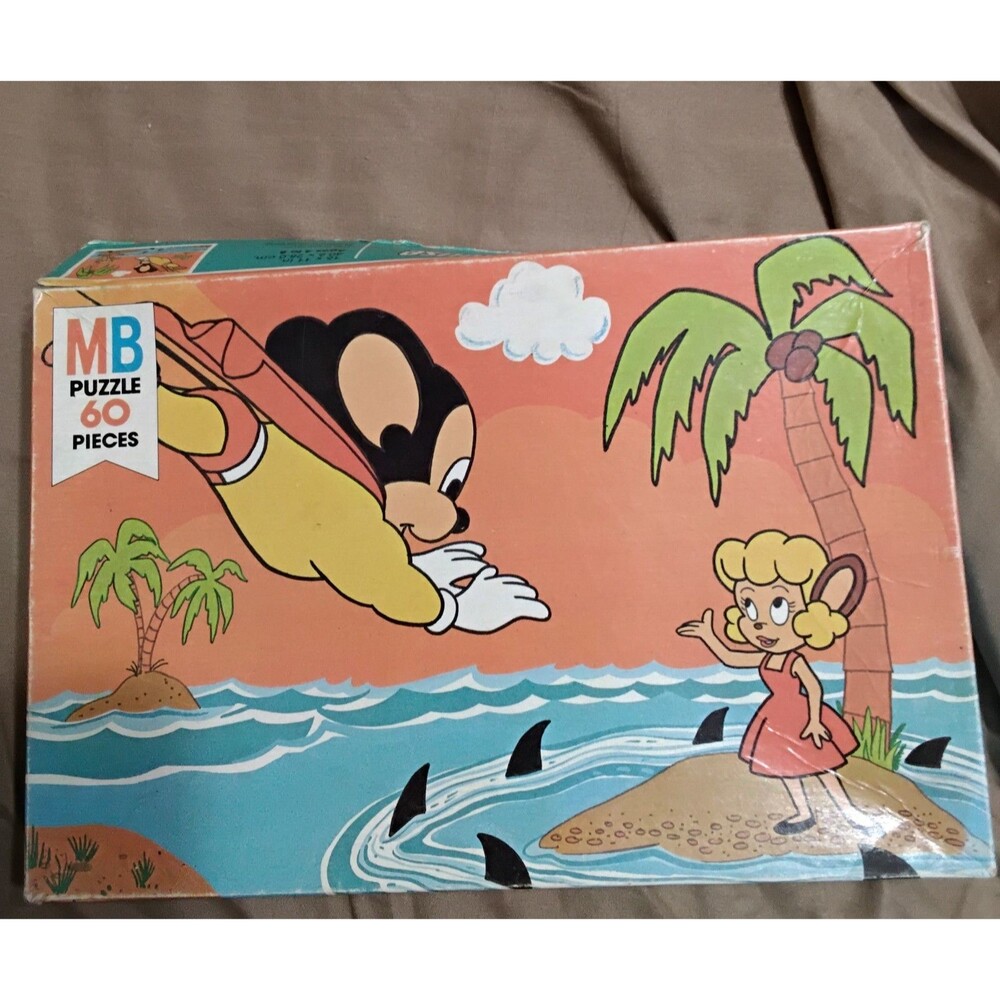 1981 milton bradley mighty mouse 60 PC puzzle